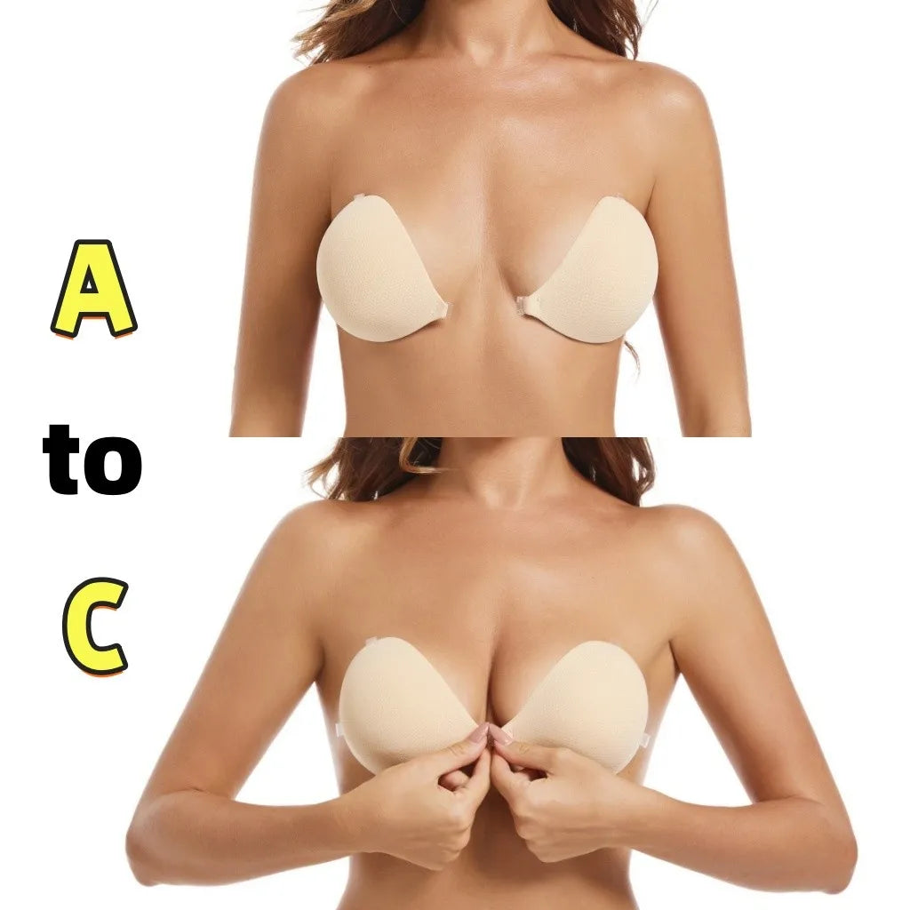 Strapless Bra for Women 5CM Reusable Nipple Tape Breathable Breast Stickers for Small Breasts Push Up Bra