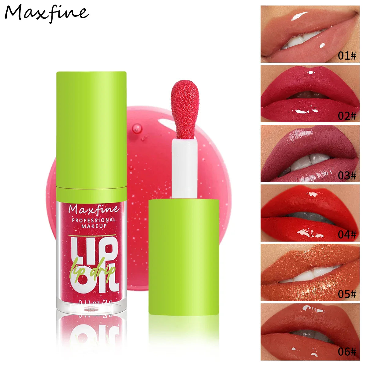 6-tone moisturizing lip gloss luminous oil lip gloss, moisturizing transparent liquid lip gloss, natural lip enhancer, make lips
