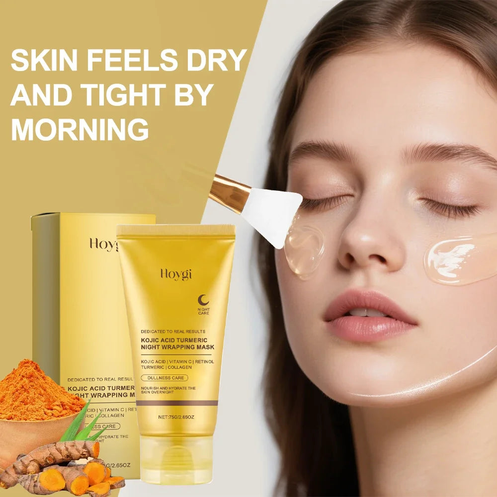 Turmeric Deep Collagen Mask Peel Off Mask Face Anti Wrinkle Lifting Korean Skin Care Masks Skin Firmnes For Nighttime Care