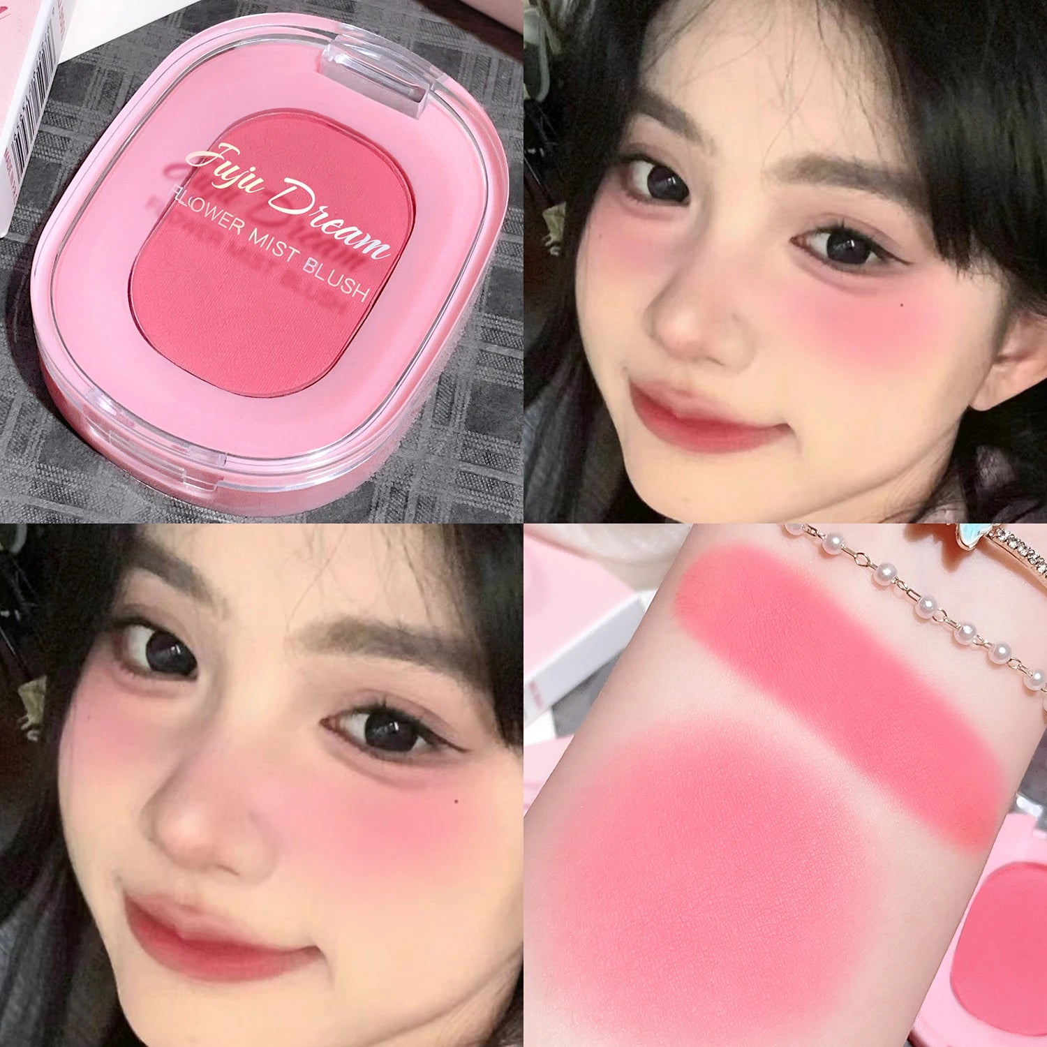 JUJu DREAM Flower Mist Blush Disc Monochrome Matte Powder Fine Flash Monochrome Blush Disc