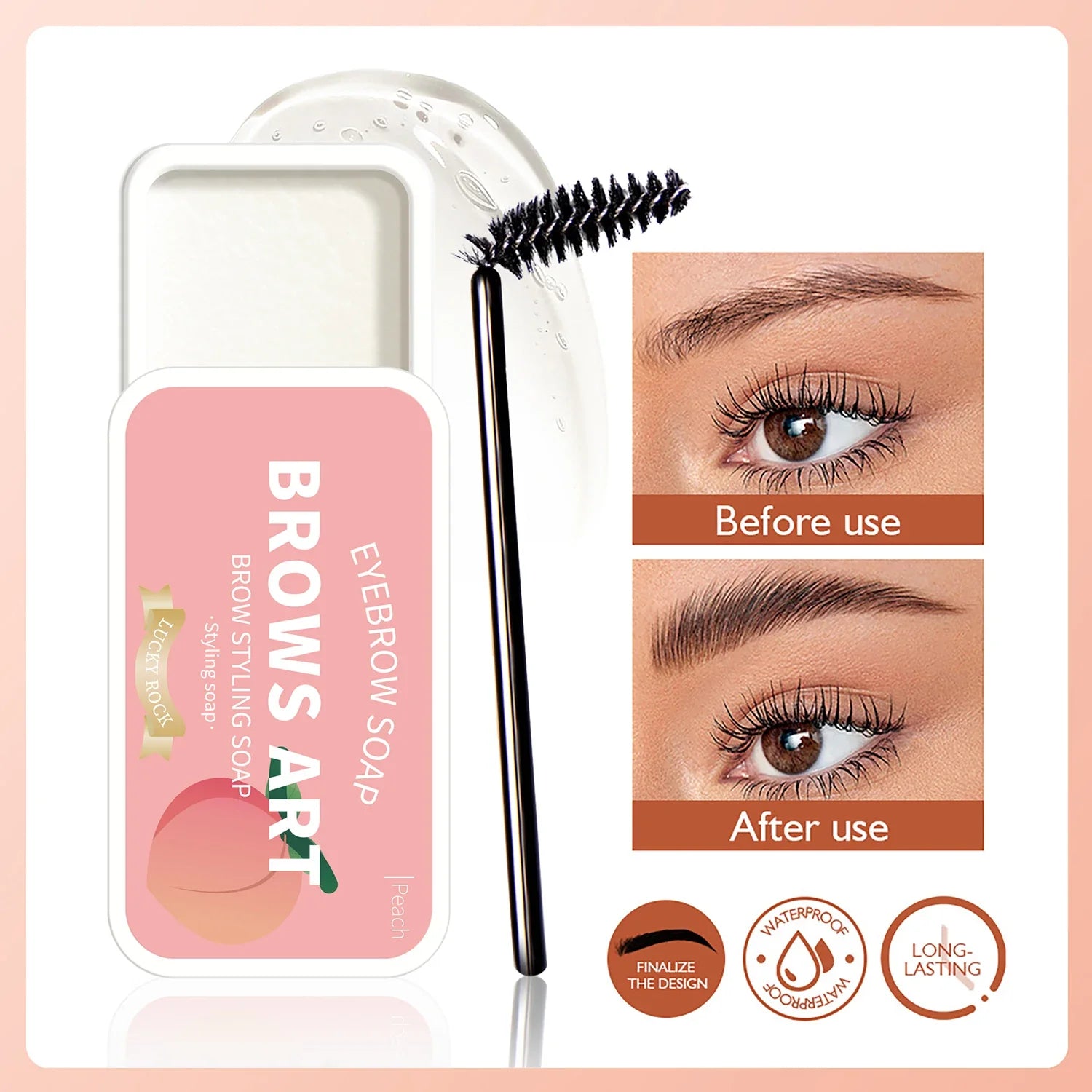 Long-Lasting Eyebrow Styling Gel with 3D Feathery Wild Brow Setting - Waterproof and Easy to Apply