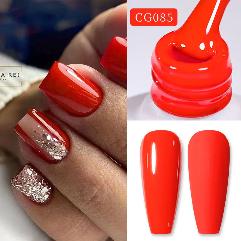 BORN PRETTY 10ml Blood Red Jelly Gel Nail Polish Halloween Nails Art Gel Polish Sheer Translucent Nail Gel for Winter Manicure