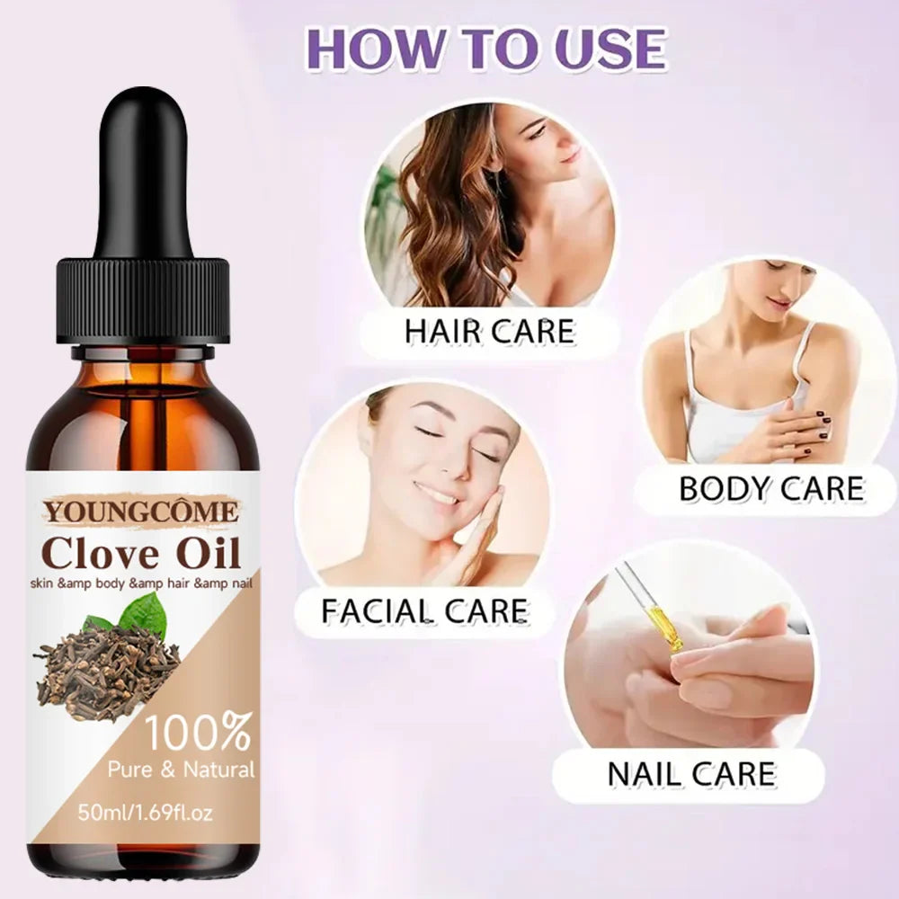 Clove essential oil helps keep skin hydrated and improves skin elasticity shine facial care Moisturizing Repair Anti-aging