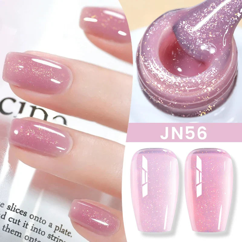 BORN PRETTY 10ml Jelly Nude Gel Nail Polish 50 Colors Semi Transparent Nail Art Nail Supplies Soak off UV LED Nails Gel Varnish