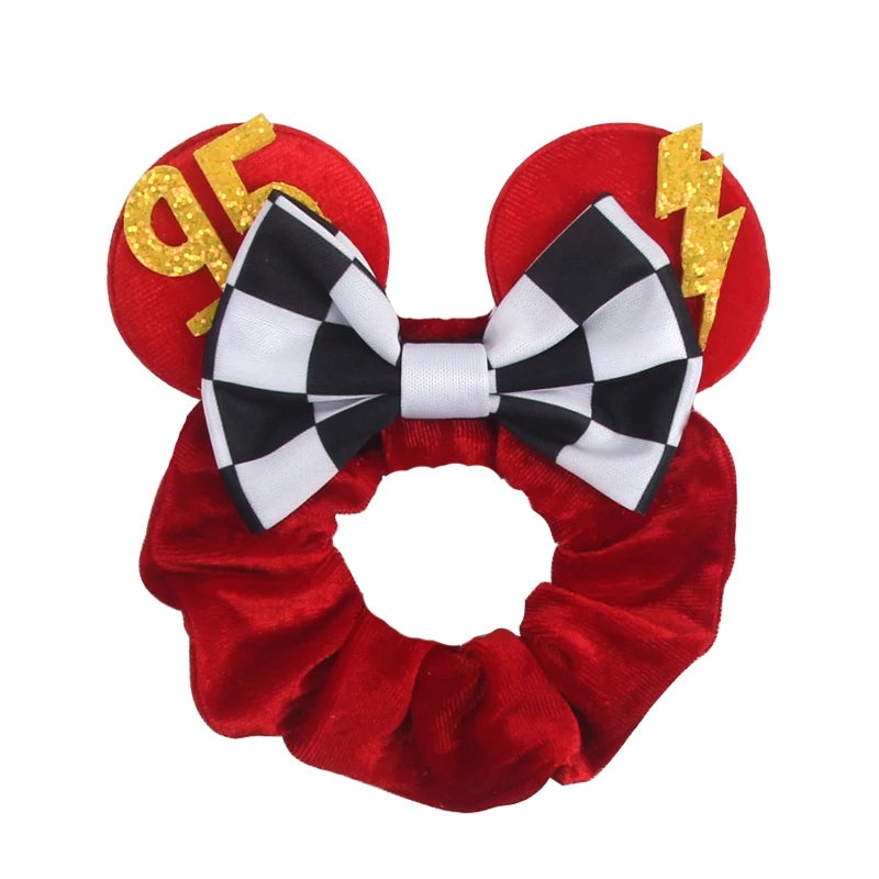 Women Ears Hair Scrunchies Velvet Hairbands For Girls Sequins Bows Headband Women Trip DIY Accessories Mouse Party Decor