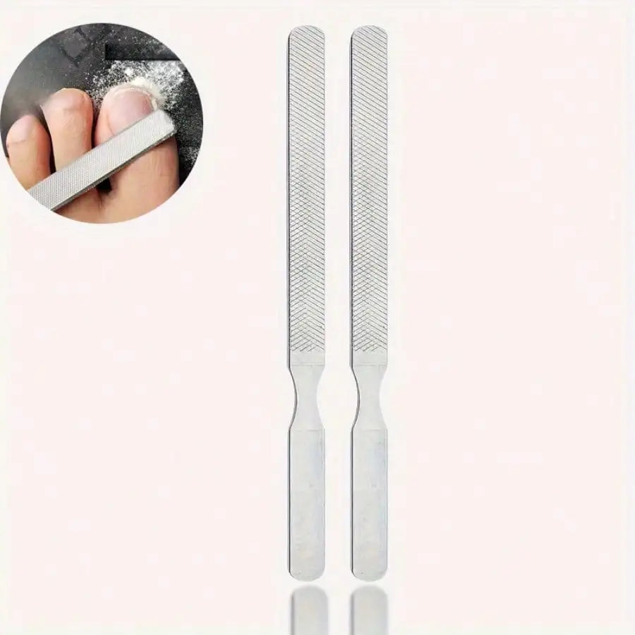 2 Pcs Premium Nail Files - Stainless Steel Ingrown Toenail Lifter, Essential for Professionals & Hobbyists, Shaping & Polishing