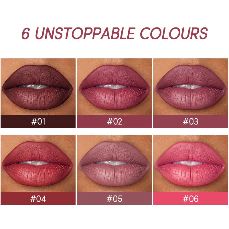 2-in-1 Matte Lipstick & Lip Liner Set – 12 Colors Lip Pencil, High Pigment, Waterproof, Long-Lasting Lipstick for Lips Makeup