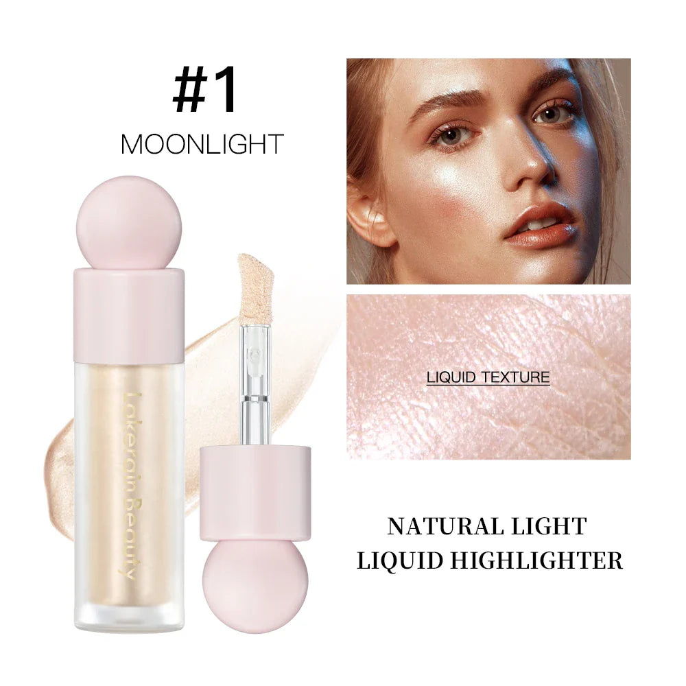 4Color Face Liquid Highlighter Bronzer Contouring Highlight Fluid Makeup Face Shimmer Shine High Lighter Iluminador Maquillaje