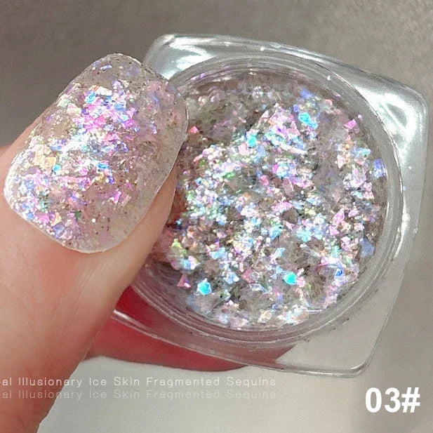 Colorful Star Sequin Aurora Ultrathin Glitter Powder Sparkle Magic Mirror Powder Nail Art Accessories Decorations Manicure Tools