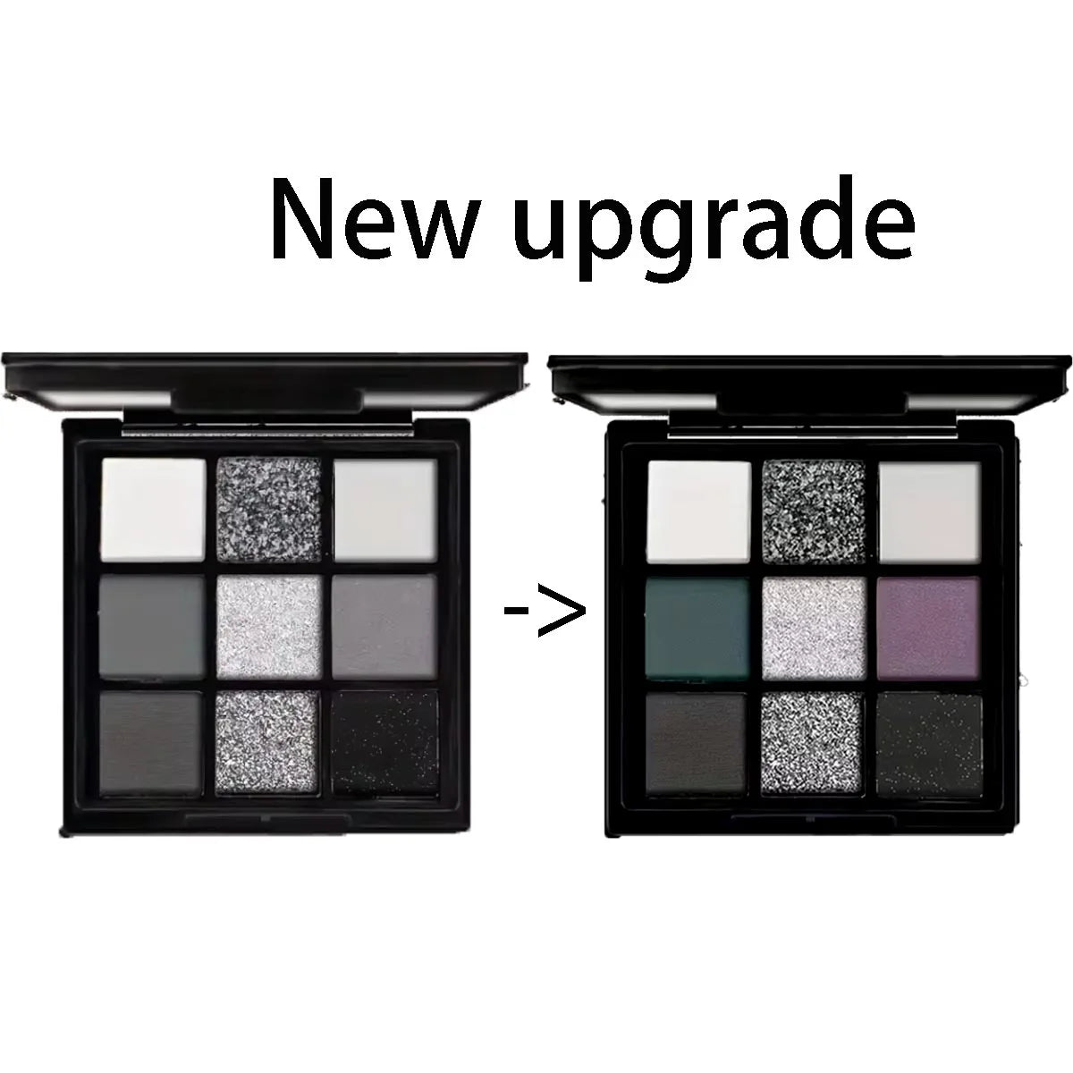Nine-color eyeshadow palette Makeup Brush, gray-pink smoky makeup, matte pearlescent silkworm brightening makeup