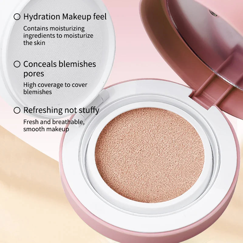 OCHEAL CC Cream Cushion Foundation Cream Long Lasting Moisturizing Concealer Foundation BB Cream For Face Makeup Concelear
