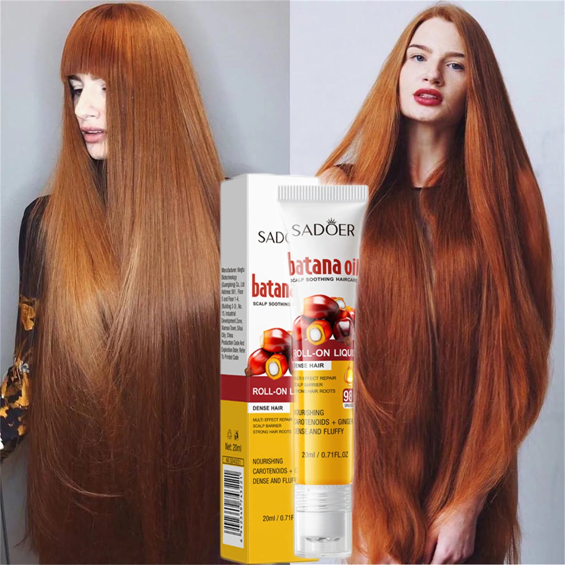 Fast Hair Growth Batana Oil Hair Growth Serum Anti Hair Loss Regrowth Thicken Baldness Nourish Roller Ball Root Hair Health Care