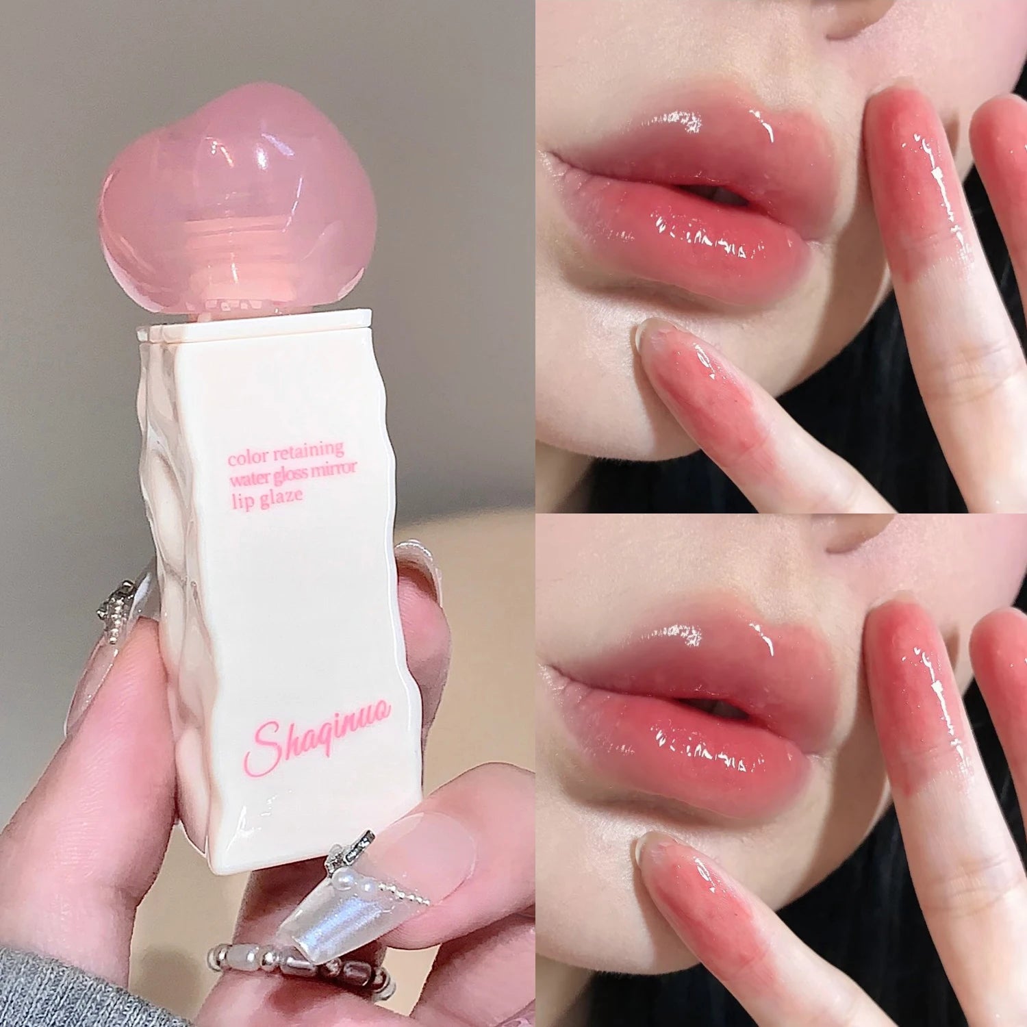 Clear Moisturizing Mirror Water Liquid Lipstick Lasting Hydrating Pink Lip Gloss Plumping Sexy Lip Tint Makeup Korean Cosmetics