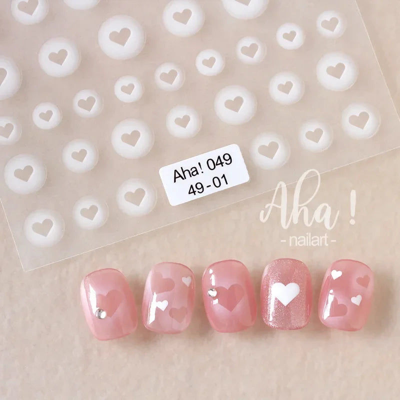 1sheet 3D Sweet Cherry Fruit Nail Art Stickers Summer Peach/Lemon/Star/Moon Nail Decals 8*10cm Adhesive Red Cherry Nail Decor