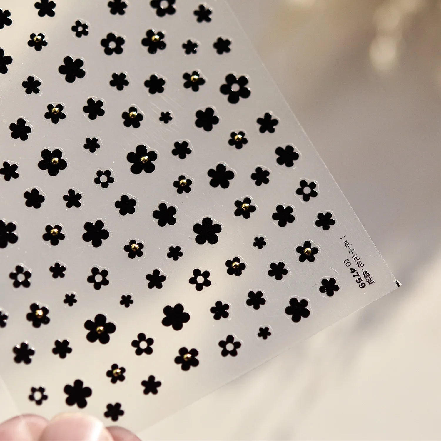 1pcs 5D Glitter Jasmine Flower Nail Stickers Kawaii Embossed Flower Self-Adhesive Nail Art Decorations Decal Manicure Tools DIY