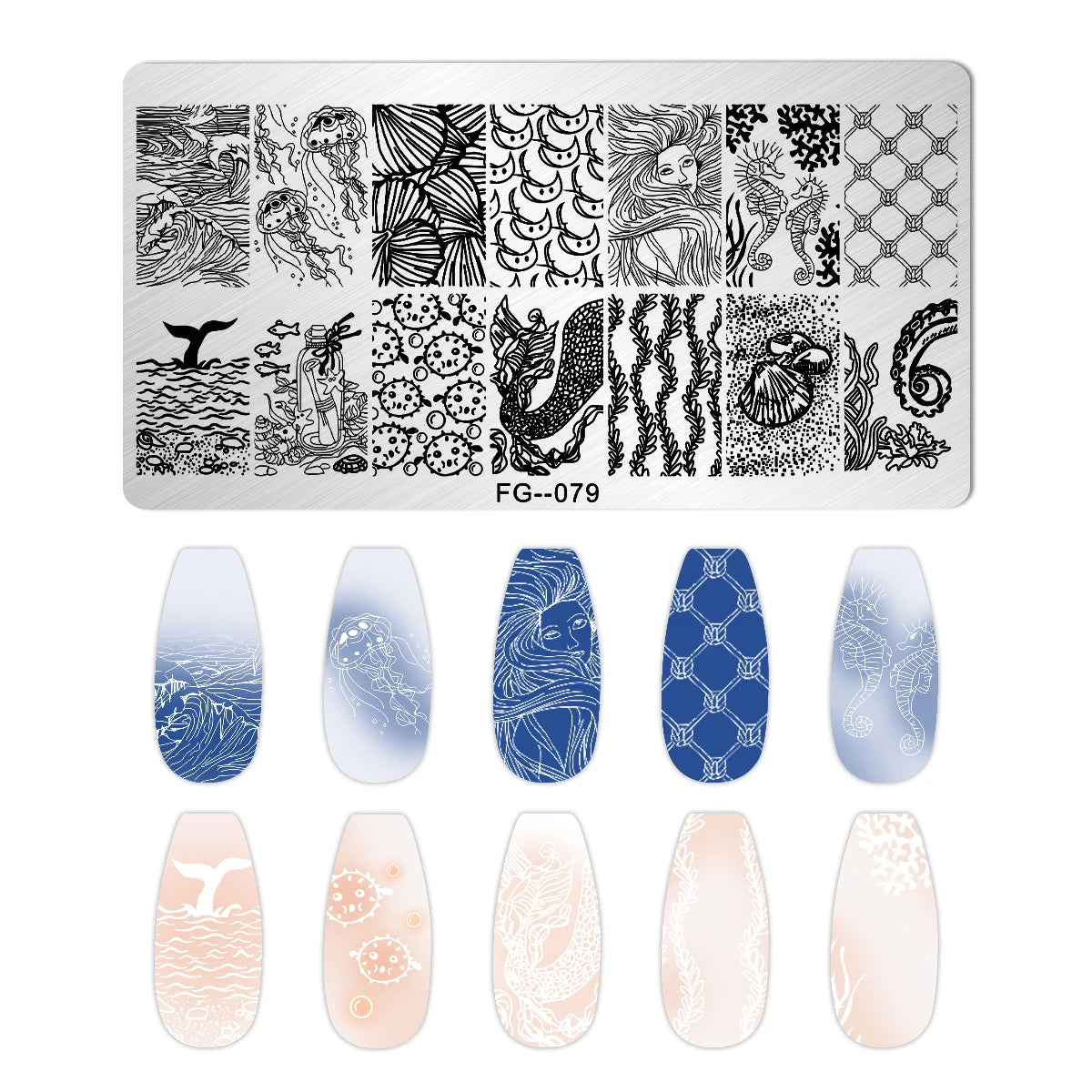 Cartoon Bear Nail Stamping Plates Fruit ice cream cake Floral Flower Leaf  Printing Stencil Nail Stamp Templates Nail Art Tools