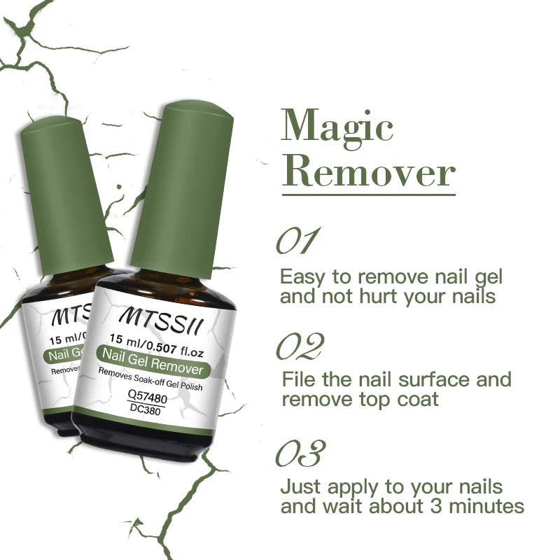 15ml Magic Remover Nail Gel Polish Remover UV Gel Polish Delete Magic Burst Nail Gel Remover Semi Permanent Polish Varnish