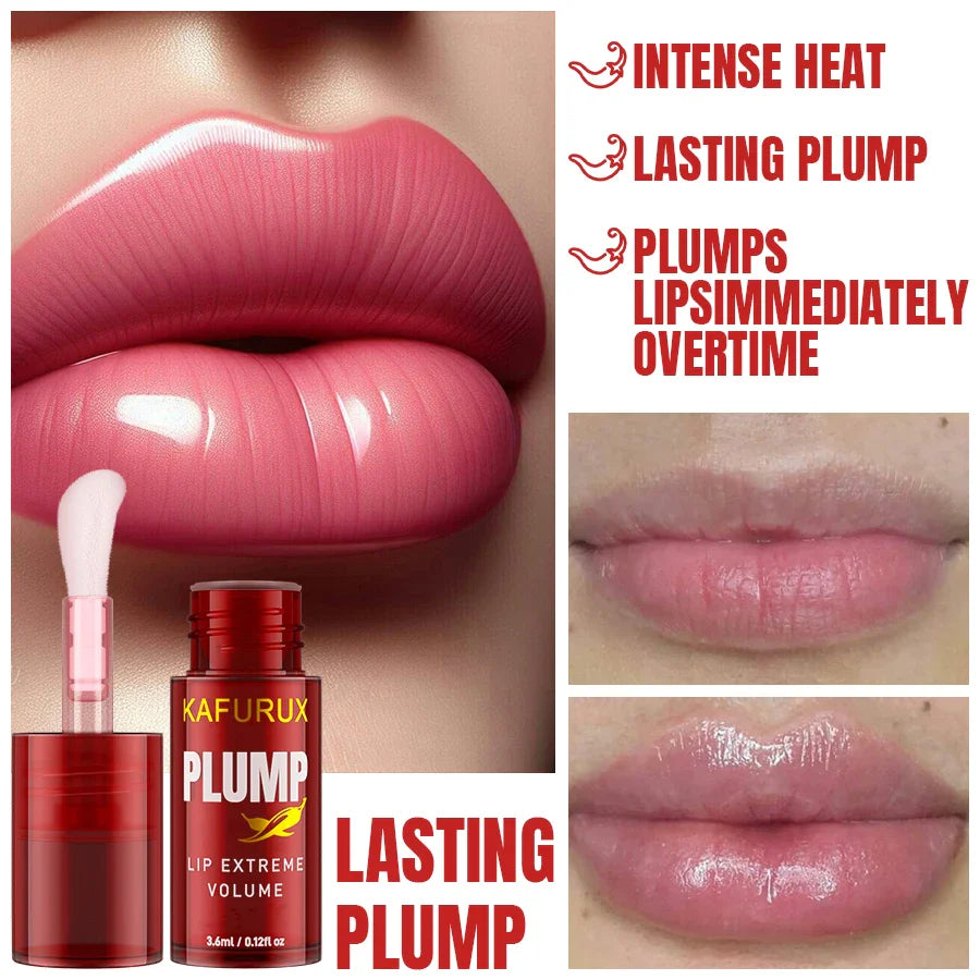 1PC Lip Plump Long Lasting Lip Oil Moisturizing Lip Gloss Serum Instant Volumising Essence Oil Repair Lip Fine Lines Increase