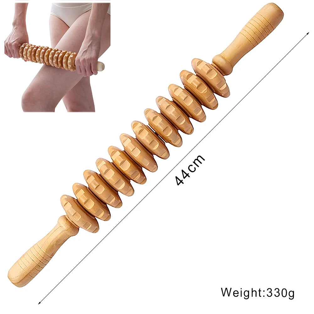 Wooden Massage Tools Wood Lymphatic Drainage Massager Anti Cellulite Body Shaping Tools for Beauty, Gua Sha, Sore Muscle Relief