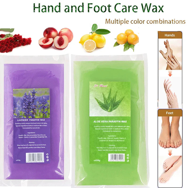 200g/450g Paraffin Wax Hand and Foot Care Beauty Wax For Wax Heater Machine SPA Moisturizing Hand Soft Wax For Bikini Body