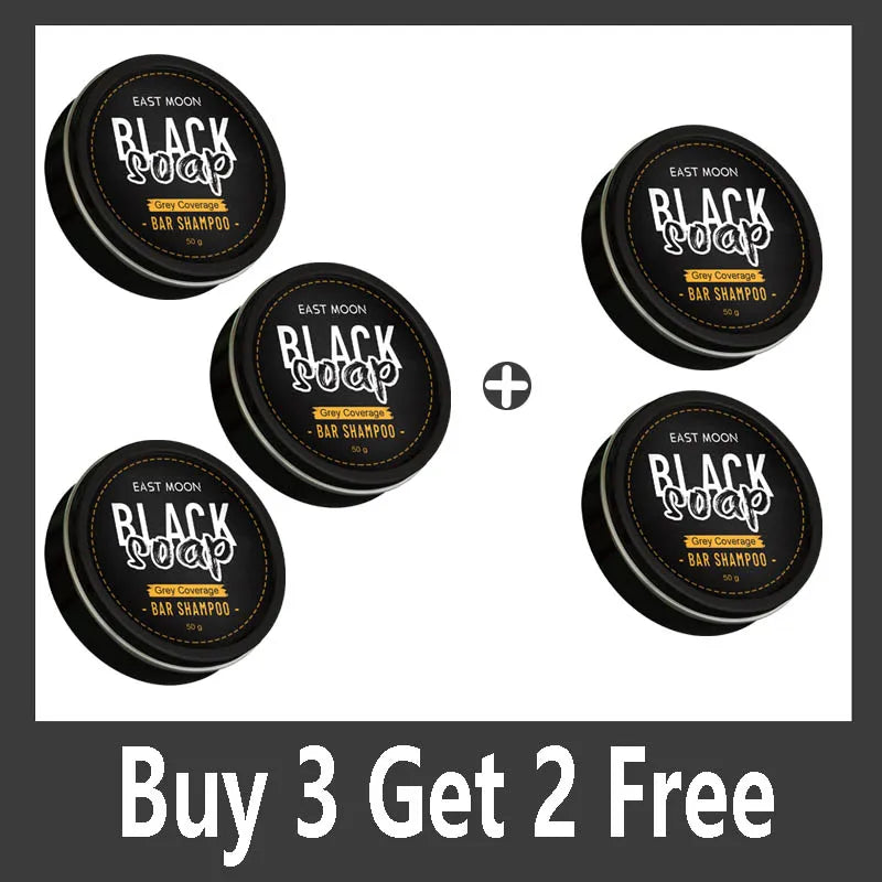 Polygonum Multiflorum Black Hair Soap Darkening Shampoo Bar Repair Gray White Color Dye Face Hair Body Shampoo For Man Women