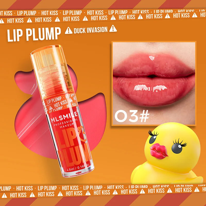 6 Colors Mirror Moisturizing Lip Balm Glitter Transparent Crystal Jelly Lip Gloss Duck Lip Plumping No Sticky Sexy Lip Oil