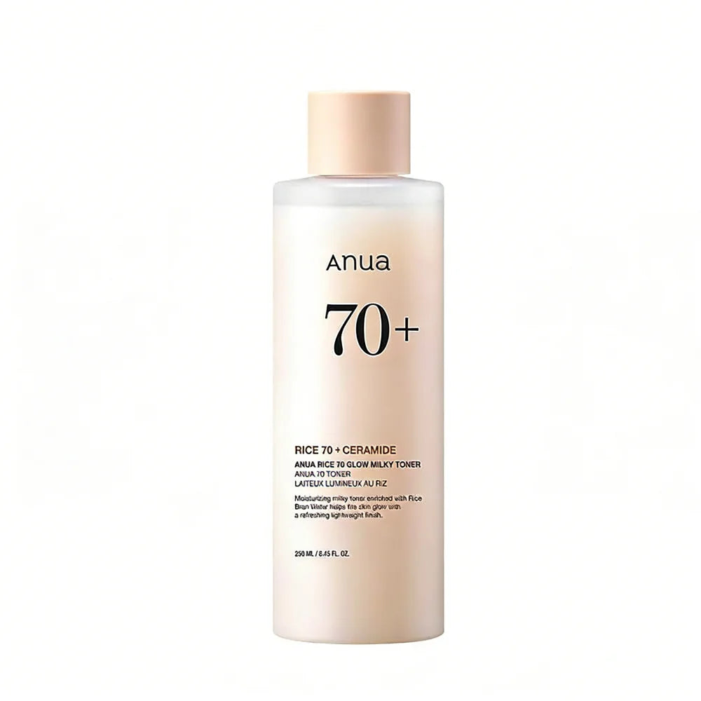 Anua Rice 70 Glow Milky Toner， Moisturizing and barrier care, niacinamide, ceramide, all skin types, Korean skincare products