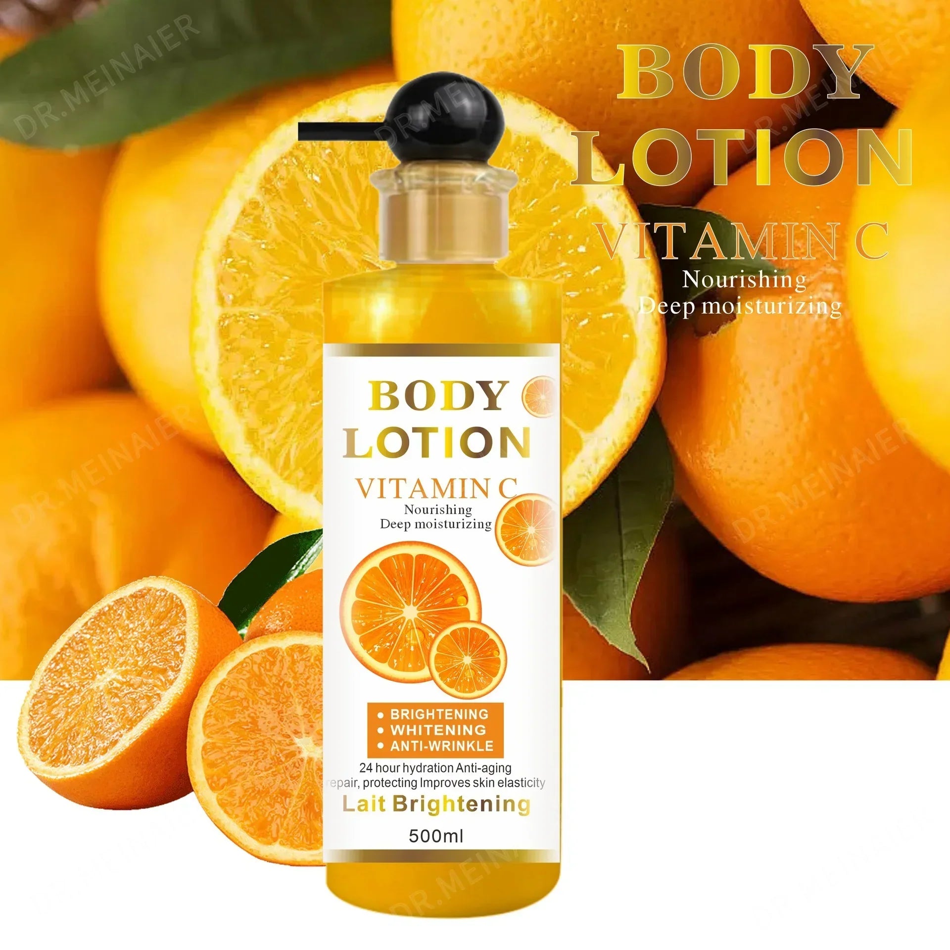 500ml Argan Whitening Body Lotion Moisturizing Refreshing and Not Greasy Body Cream Kojic Acid and Carrot Body Lotion