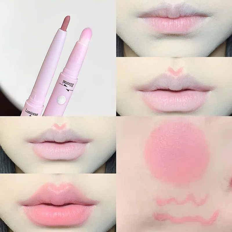 Mist Pink Peach Matte Lipliner Pen Waterproof Plumping Quick-dry 2 in 1 Lipstick Pencil Natural Lip Liner Outline Contour Makeup