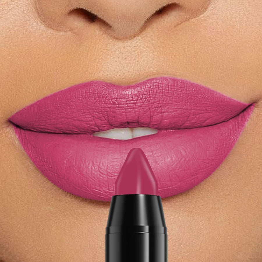 1PC 15 Colors Nude Velet Matte Lipstick Pen Waterproof Long Lasting Red Pink Lip Liner Pen Korean Makeup Lip Tint Lip Glaze