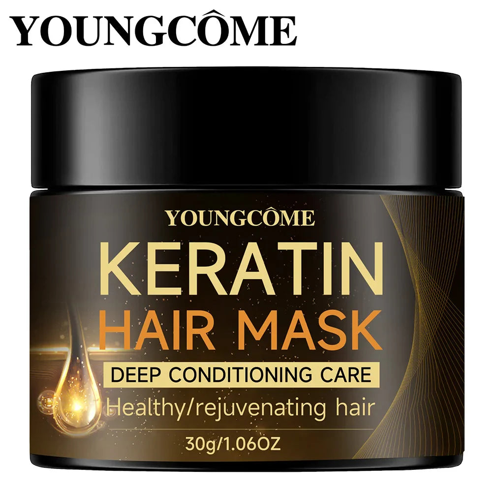 Keratin Hair Mask Professional  Repair Damaged Hair Restore Shine Hair Mask Promotes Hair Growth Fights Dandruff & Dry Scalp
