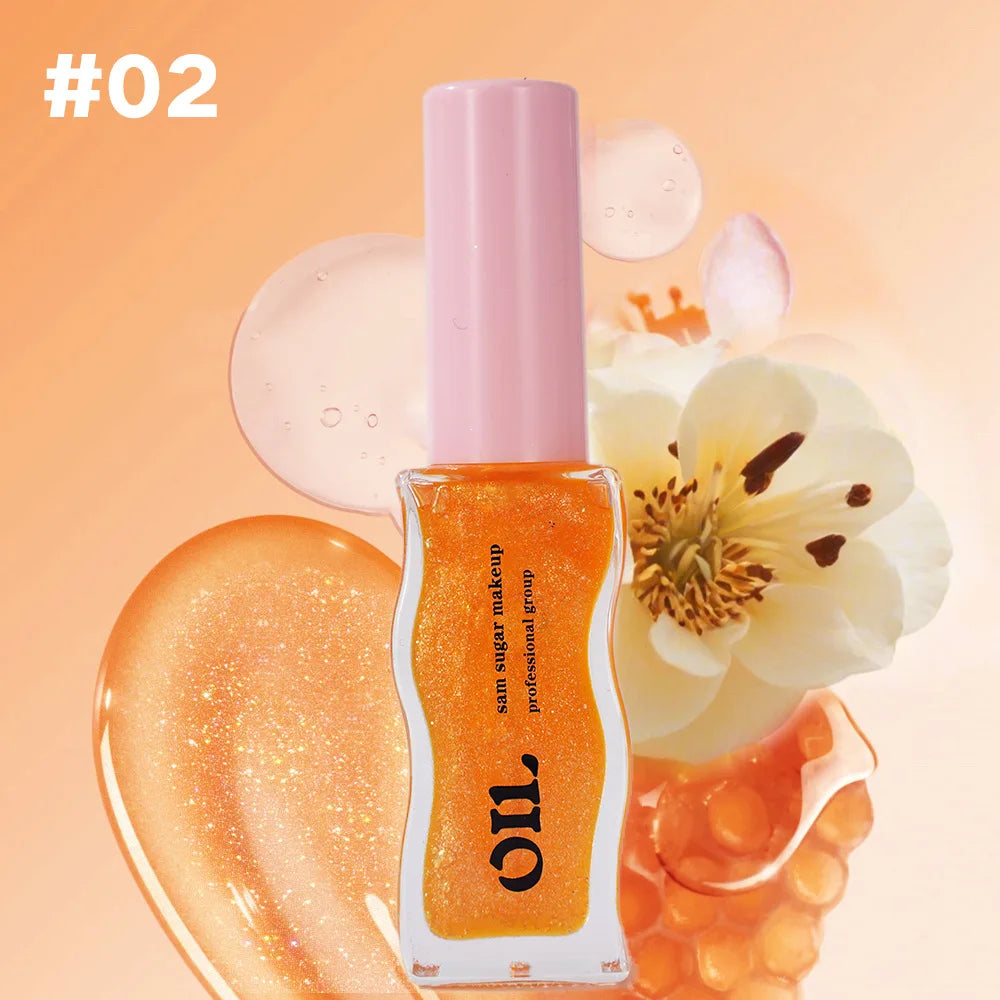 Fruit Honey Essence Lip Oil – Plump Strawberry Tinted Lip Jelly, Waterproof Moisturizing Lip Gloss Liquid for Smooth Lips