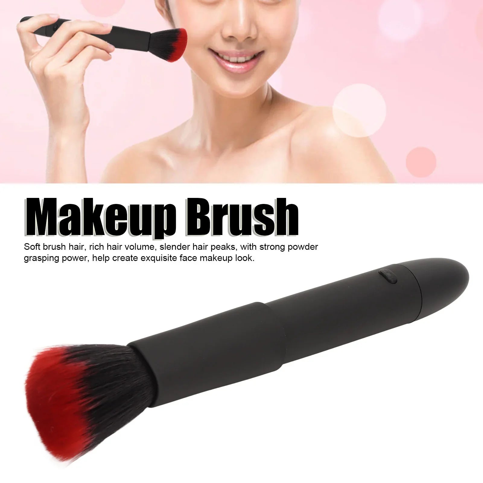Electric Face Brush Electric Makeup Brush 10 Gears Rechargeable Adjustable Multifunctional Waterproof Blush Brush