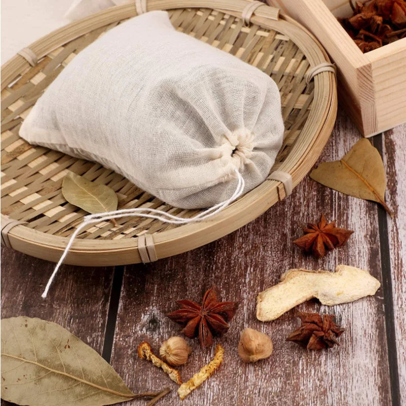 10/50/100pcs 60x80/80x100/50x200/200x250/250x300/300x400mmCotton Muslin Drawstring Reusable Bags Packing Bath Soap Herbs Tea