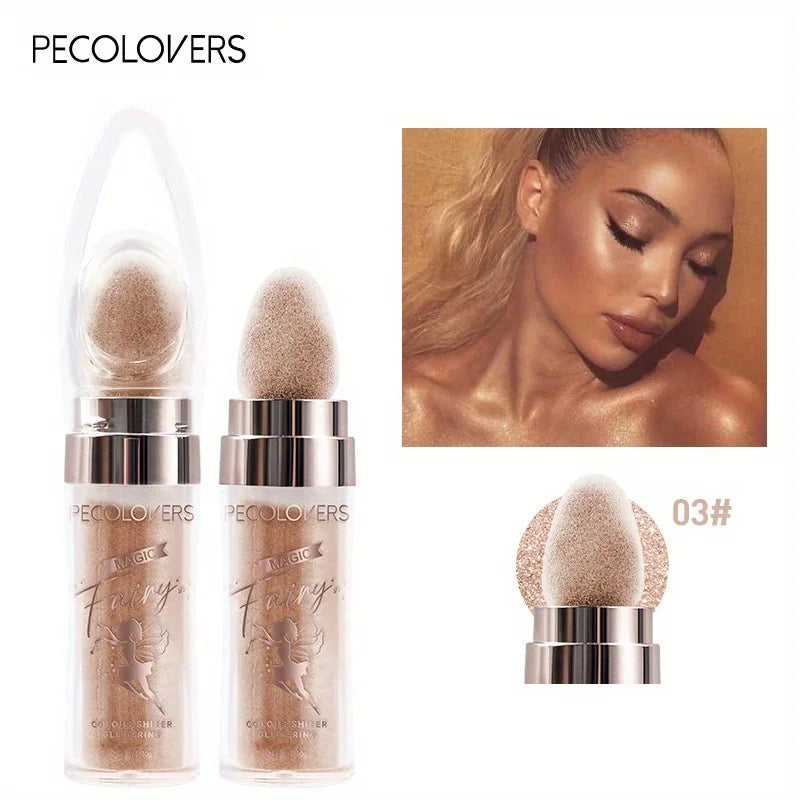 Fairy Powder Highlighter Stick, Shimmer Contour Blush Powder Contour Shading Glitter, Contour Brightening Makeup Highlighter