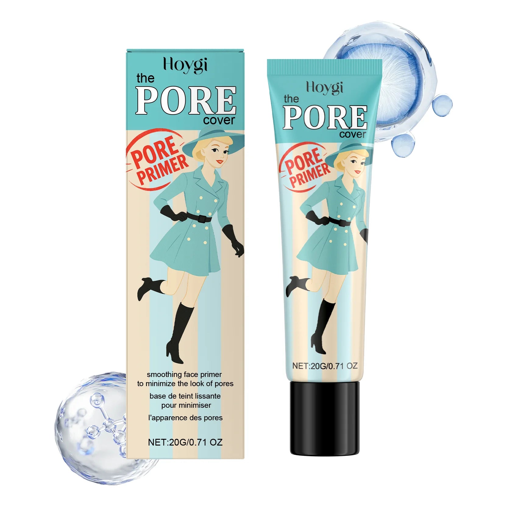 Pre-Makeup Pore Primer Invisible Pores Even Skin Tone Oil Control Smoothing Skin Moisturizing Face Primer for Flawless Makeup