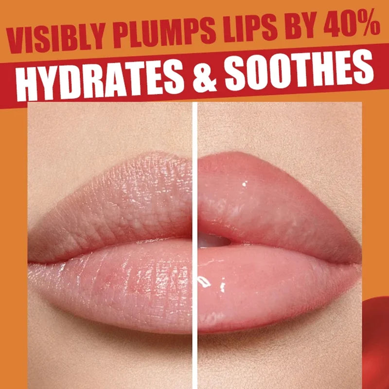 MLSMILE Duck Lip Plump Lip Oil Moisturizing Lip Gloss Mirror Water nature long-lasting Gloss Gloss Pearl Lip Glaze Set