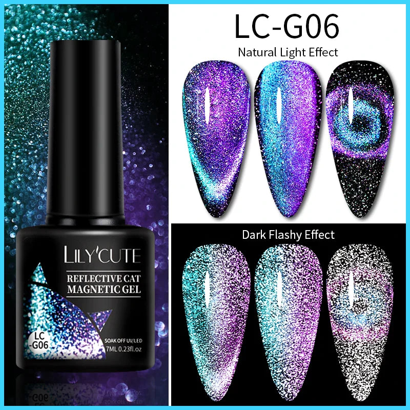 LILYCUTE Thermal Nail Gel Polish 3 Layers Temperature Shiny Color Changing Series Semi Permanent  Soak Off UV Nail Gels Polish