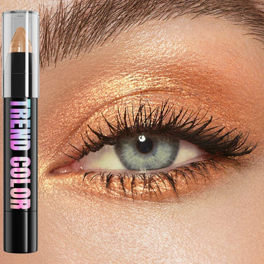 24 Colors Pearlescent Glitter Eyeshadow Eyeliner Pencil Waterproof Matte Nude Eye Shadow Eye Makeup Shimmer Highlighter Pen Tool
