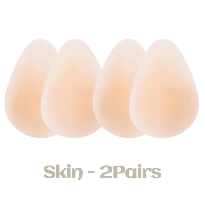 No Glue Sticky Nipple Cover Plunge Droplet Invisible Bra Ultra Thin Seamless Silicone Nubra Stickers Lifting Breast Pads Pasties
