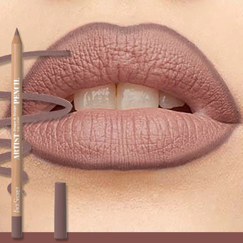 18 Color Face Secret Artist Shape Sculpt Lip Liner Pencil  Weightless Precise Liner with Super Soft Blendable Texture Matte Soft