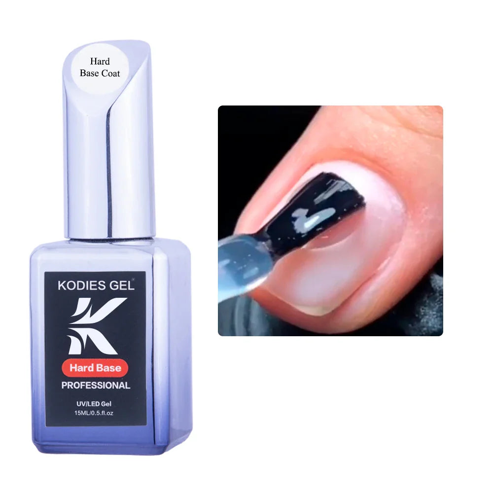 KODIES GEL Bio Keratin Rubber Base Coat UV Gel Nail Polish Vitamin Formula Repair Nail 15ml Semi Permanent Manicure Strengthener