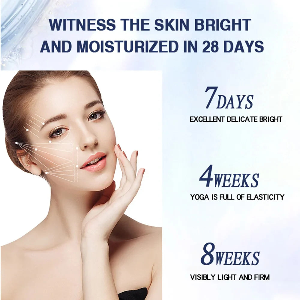 Hyaluronic Acid Collagen Face Cream Smooth Wrinkles Facial Care Moisturizing Nourish Younger Brightening Skin Tone Night Creams