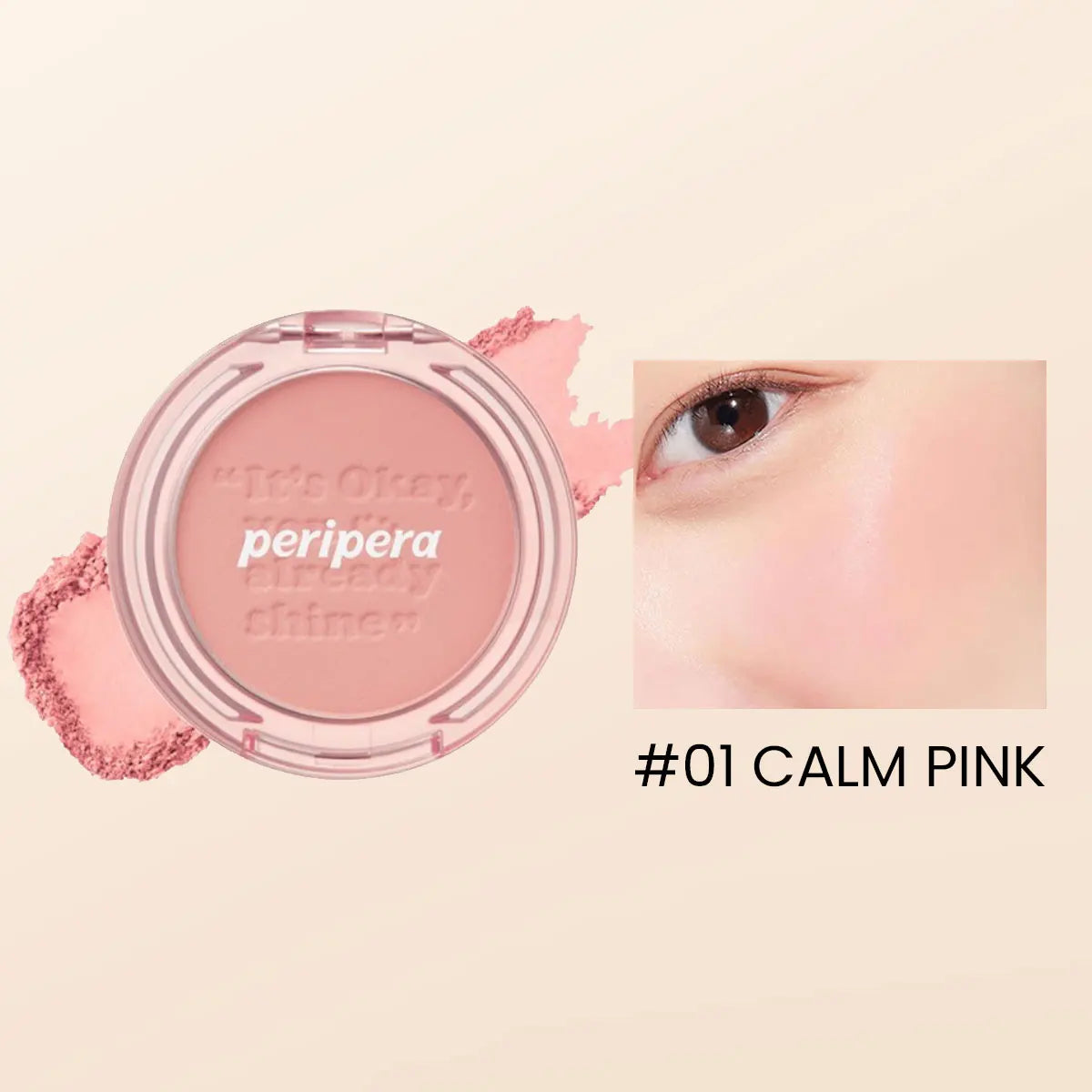 PERIPERA PURE BLUSHED SUNSHINE CHEEK,Silky Powder Blush,Natural Healthy Glow,Soft-Focus Matte Finish,K-Beauty,Korean Makeup