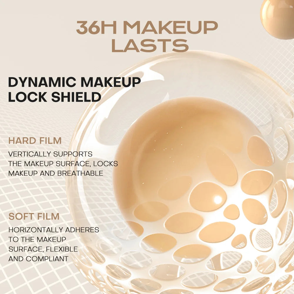 Mistine Foundation Full Coverage Makeup for 36H Longwear Waterproof Lightweight Liquid Foundation for Combination Skin