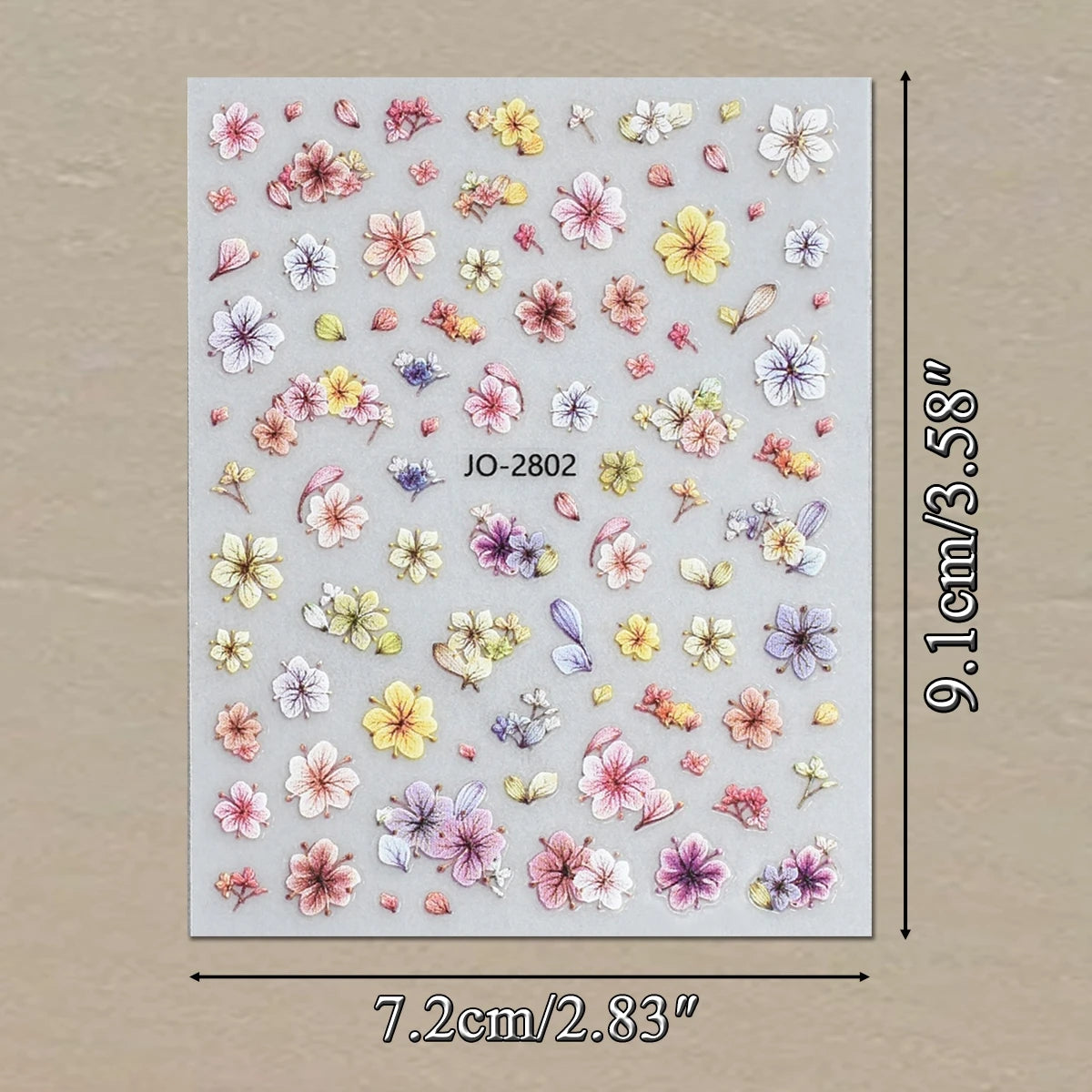 3 to 30 Sheets Floral Nail Stickers Watercolor Flower Petal Botanical Spring Garden Soft Pastel Self-Adhesive Nail Art Decals