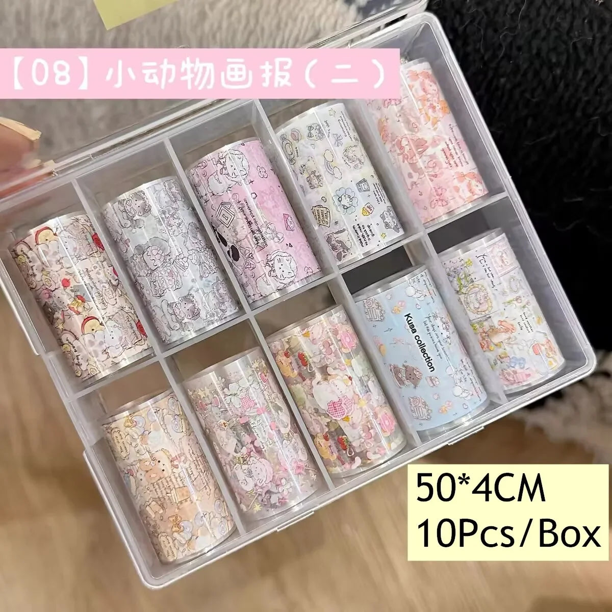 10Rolls Flower  Nail Foils Transfer Paper  Nail Art Stickers  Manicure Set Decal  Nails Decoration