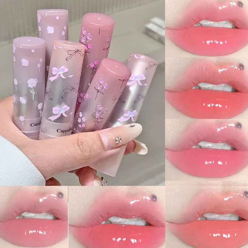 Flowery Dish Language Lip Gloss – Mirror Lip Glaze, Water-Light, Long-Lasting Moisturizing Lip Makeup