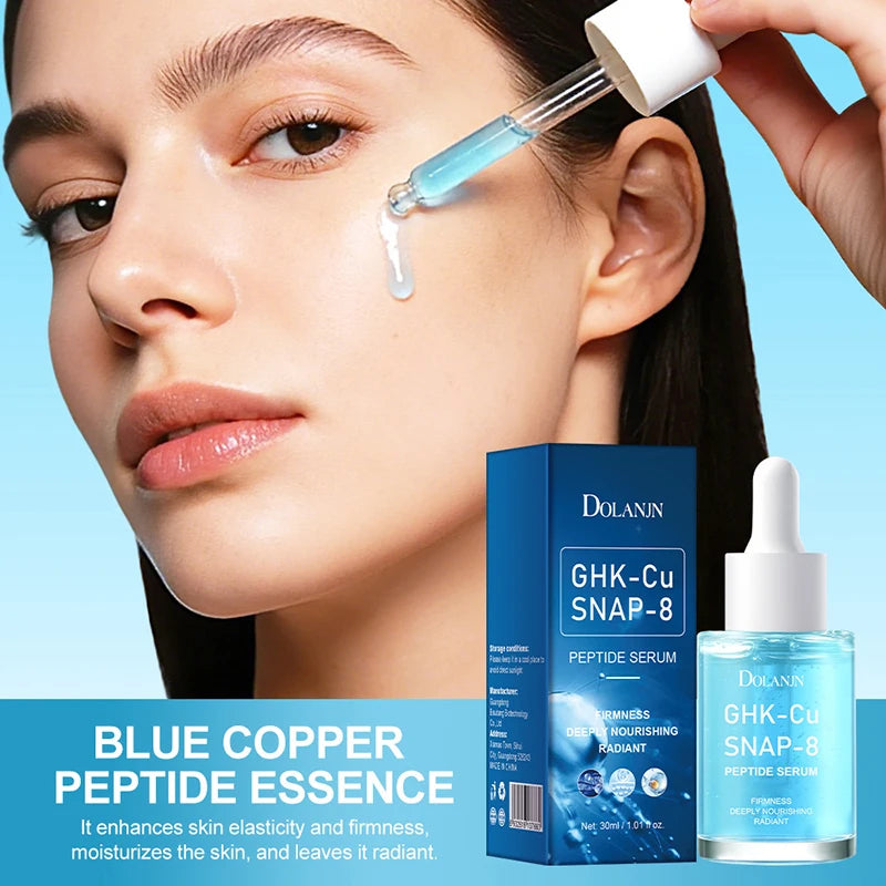 GHK-CU Copper Peptides Facial Serum With SNAP-8 Deep Hydration Nourishing Facial Essence For All Skin Types