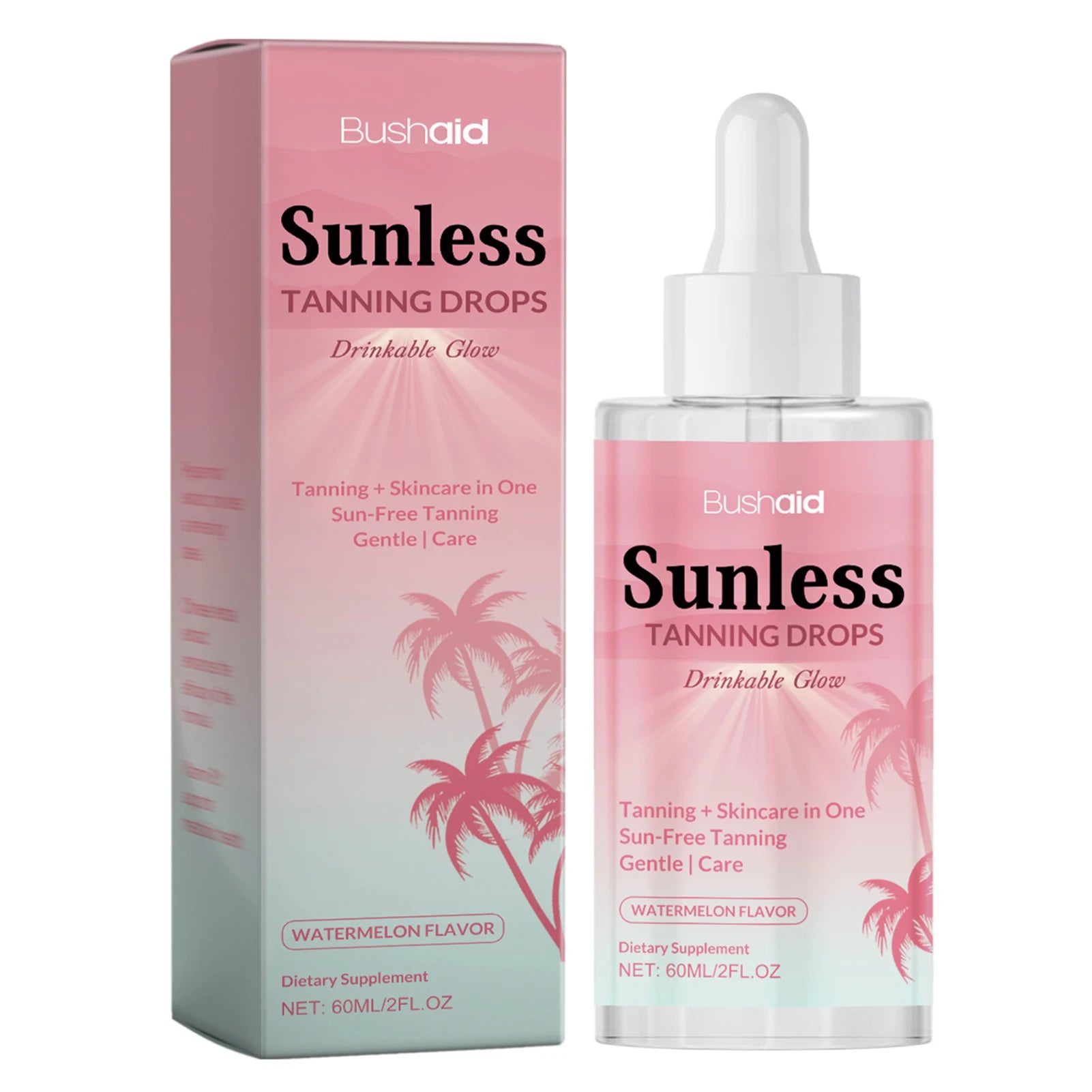Sunless Tanning Drops To Drink Moisturizing Bronzer Natural Tanner For Sun-Kissed-Glow For Face Body Outdoor Sunscreen Care